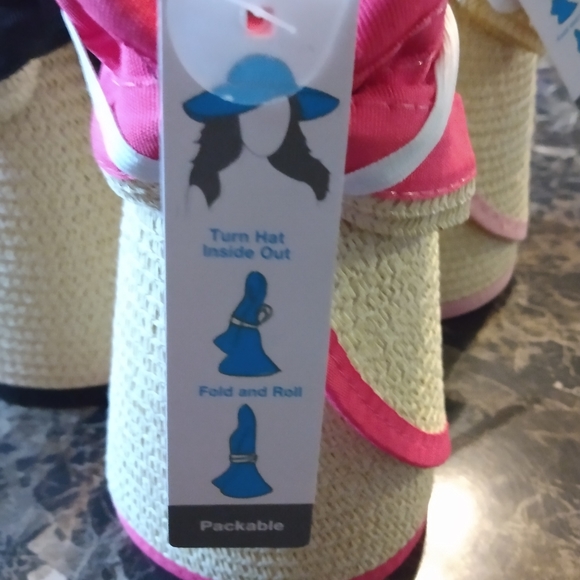 Women's Visor hats Lt pink,dk pink, black strawht $5each - Picture 11 of 13